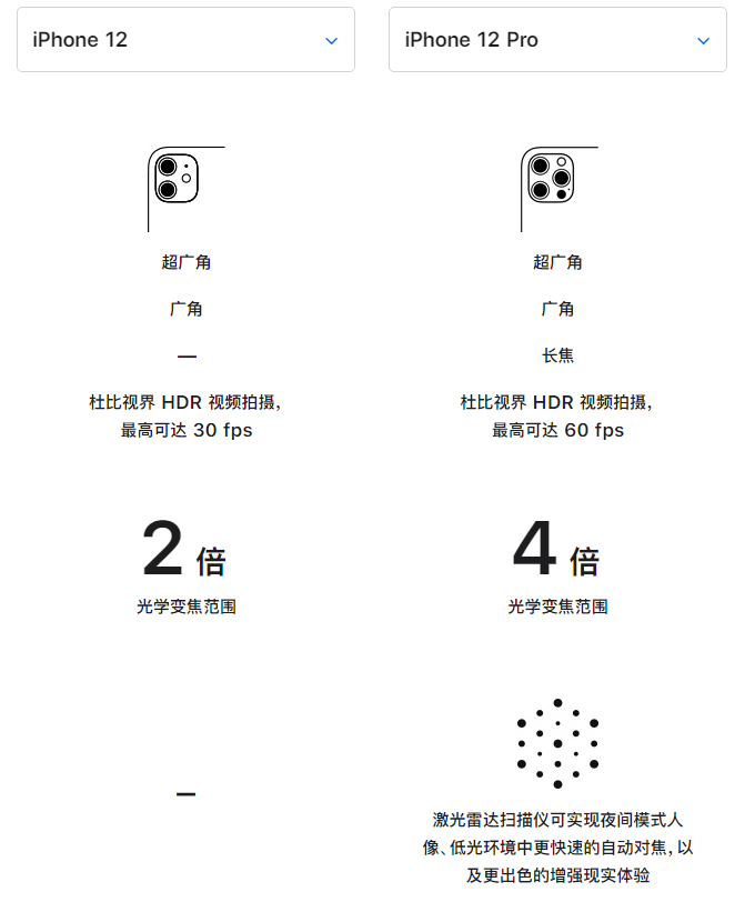 洛隆苹果手机维修分享苹果 iPhone 12 与 iPhone 12 Pro 选哪款 